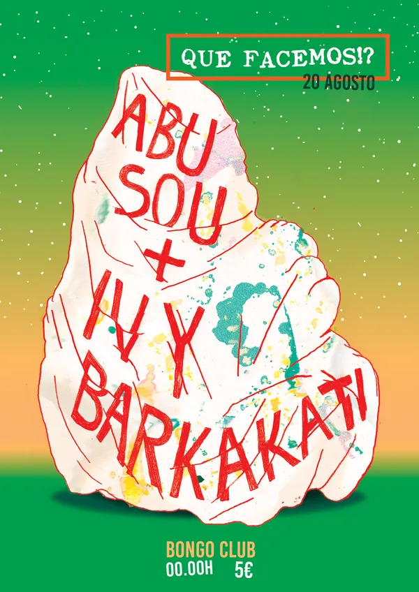 Cartel de Abu Sou e Ivy Barkakati no Bongo Club, 20 de agosto de 2016.